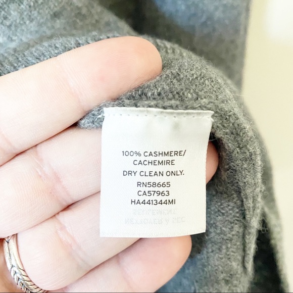 Halogen V-Neck Cashmere Sweater Dark Grey XS NWOT - Picture 9 of 11